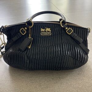 Coach Black Pleated Women's Bag